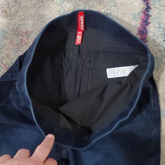 SPANX Jean-ish Ankle Leggings in Twilight Rinse Dark Wash Size S - Picture 11 of 16
